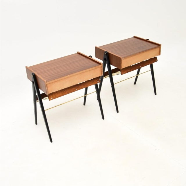 Swedish Teak Bedside Tables, 1960s, Set of 2 For Sale - Image 6 of 11