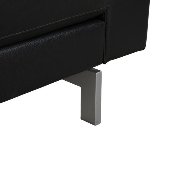 Vida 2-Seater Sofa in Black Leather from Rolf Benz For Sale - Image 5 of 12