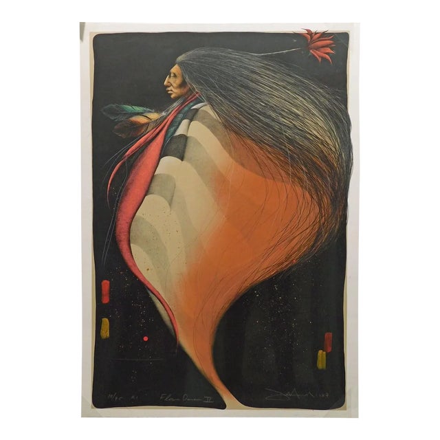 Frank Howell "Flower Dancer Ii" Lithograph on Paper Hand Signed For Sale