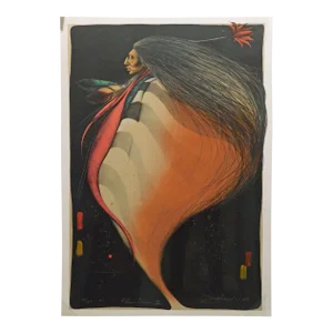 Frank Howell "Flower Dancer Ii" Lithograph on Paper Hand Signed