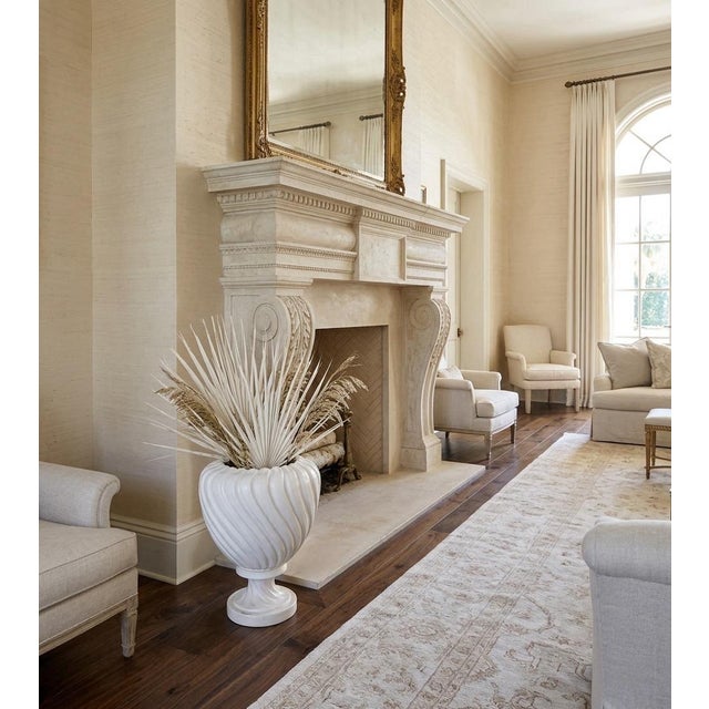 Ceramic Vintage Italian Hand-Painted Swirl Ceramic Pedestal Vase For Sale - Image 7 of 12