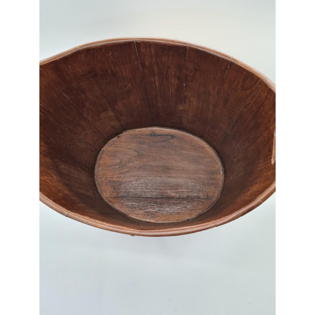 Maritime Wooden Bucket with Brass Hoops, 1960s-1970s For Sale - Image 10 of 14