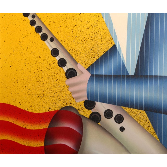 Max The Sax Robin Morris American Screenprint, signed and numbered in pencil Edition of 347/350 Image Size: 28.5 x 19.5...