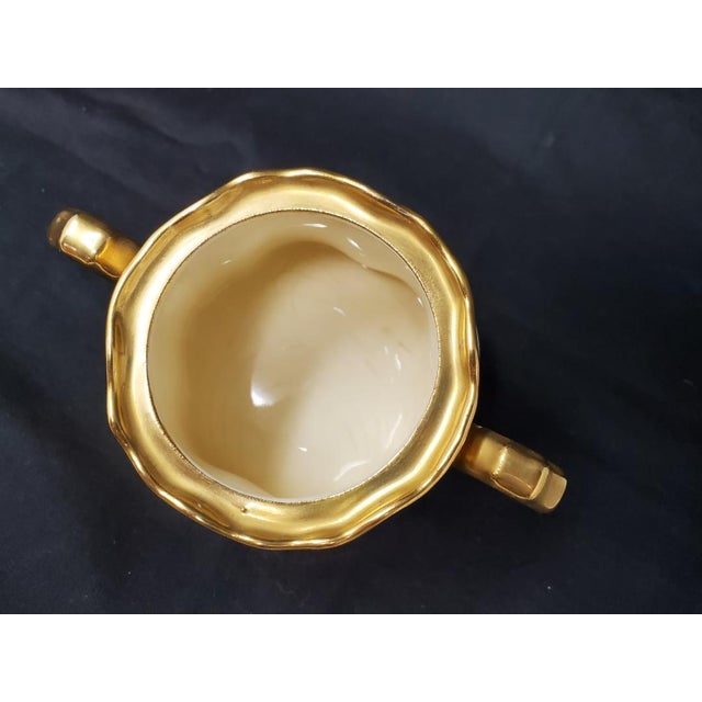 Vintage Wheeling Decorating Company WDC Ransom Creamer and Sugar Bowl Doves Roses Daisies For Sale In Los Angeles - Image 6 of 16