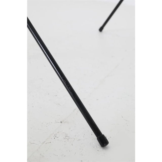 Mid-Century Side Table with Magazine Rack in Steel and Glass, 1960s For Sale - Image 11 of 12