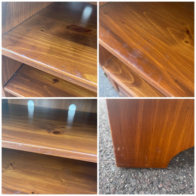 Vintage Ethan Allen Country Craftsman Traditional Rustic Pine Audio Unit or Record (19