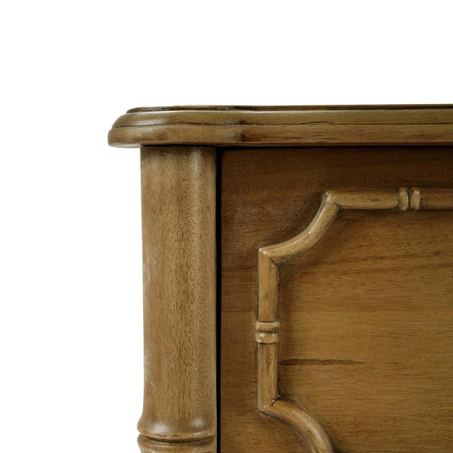 Brown Pair of Faux Bamboo Hollywood Regency End Tables For Sale - Image 8 of 9