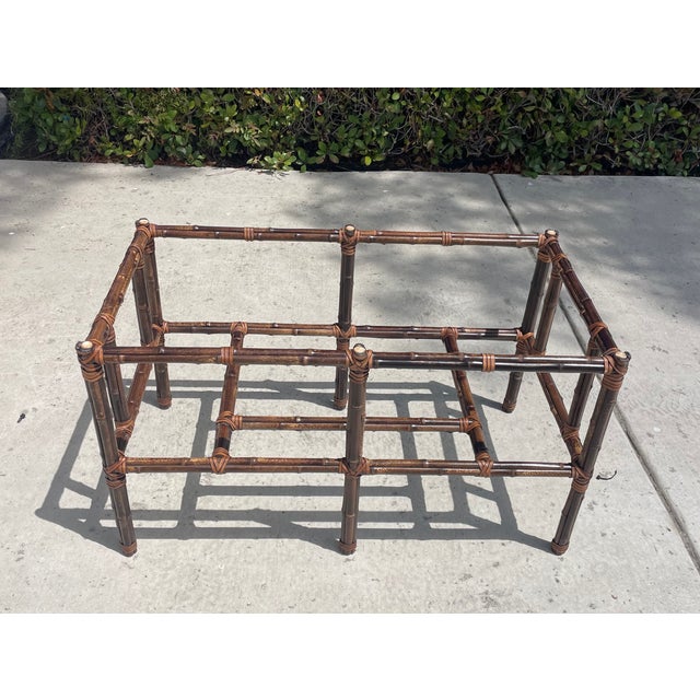 Authentic McGuire Bamboo Coffee Table For Sale In San Diego - Image 6 of 10