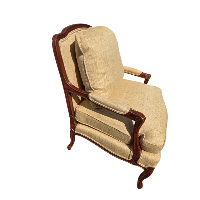 Thomasville TRS Furniture Inc. Armchair Regency Bergere Lounge Chair Louis XV For Sale - Image 9 of 15