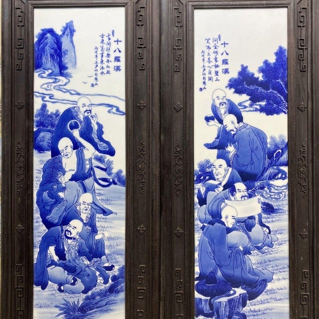 An extraordinary and monumental set of four vintage Chinese hanging wall panels, sourced from a private collection. These...