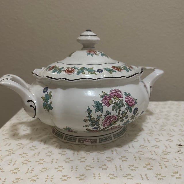 Vintage Tureen With Floral Design by Verart Artesania Ceramica Spain For Sale - Image 10 of 11