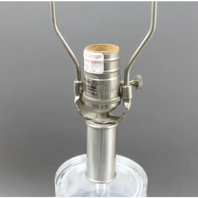 White Waterford Crystal Evolution Ice Age Table Lamp For Sale - Image 8 of 10