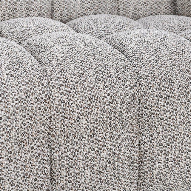 Wood Heather Grey Tufted Sectional For Sale - Image 7 of 7