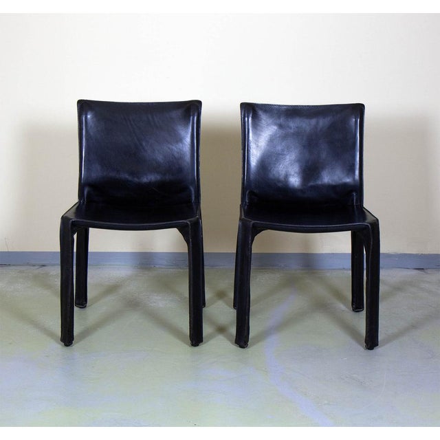 Animal Skin CAB 412 Chairs by Mario Bellini for Cassina, 1980s, Set of 2 For Sale - Image 7 of 11