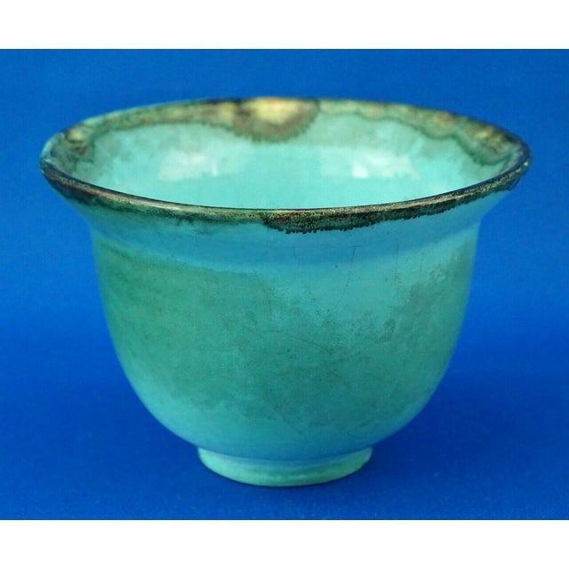 Turquoise Ceramic Bowl Vase by Pietro Melandri for Exfornace Calzi, Italy, 1920s For Sale - Image 3 of 18