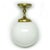 Brass and Glass Pendant Lamp, Poland, 1950s For Sale - Image 6 of 6
