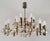 Large and extraordinary brutalist gold-plated brass and crystal chandelier, made in Germany in the 1970s, designed by...