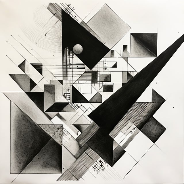 Contemporary 18" X 18" Black and White Abstract Minimalist Limited Edition Print For Sale - Image 3 of 3