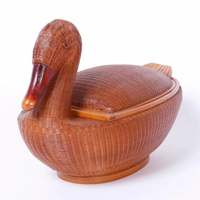 Late 20th Century Wicker Duck Box For Sale - Image 5 of 7