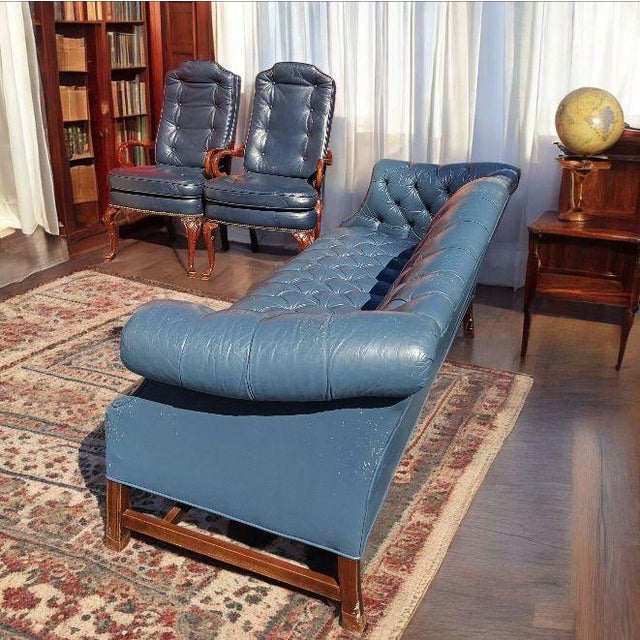 1990s Elevate Your Living Space With This Stunning and Sophisticated Chesterfield Sofa by Classic Leather For Sale In Raleigh - Image 6 of 8