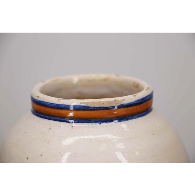 19th Century Portuguese Floral Vase, Earthenware, Faience For Sale - Image 6 of 12