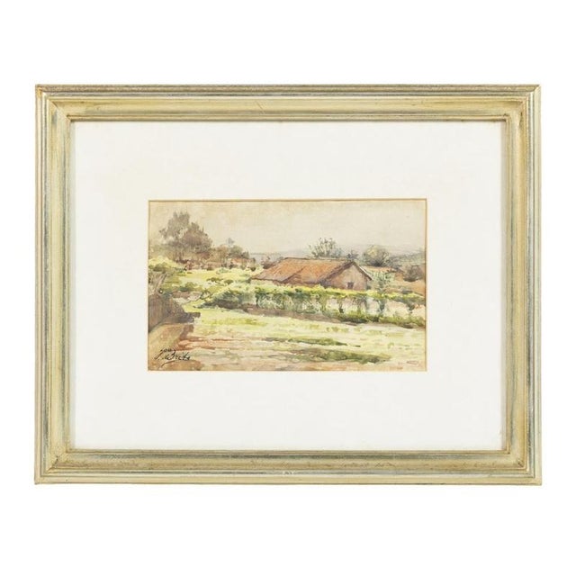 José De Brito, Landscape, Watercolor For Sale - Image 6 of 6
