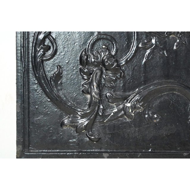 French the Plaza Hotel Cast Iron Fireback Set For Sale - Image 6 of 16