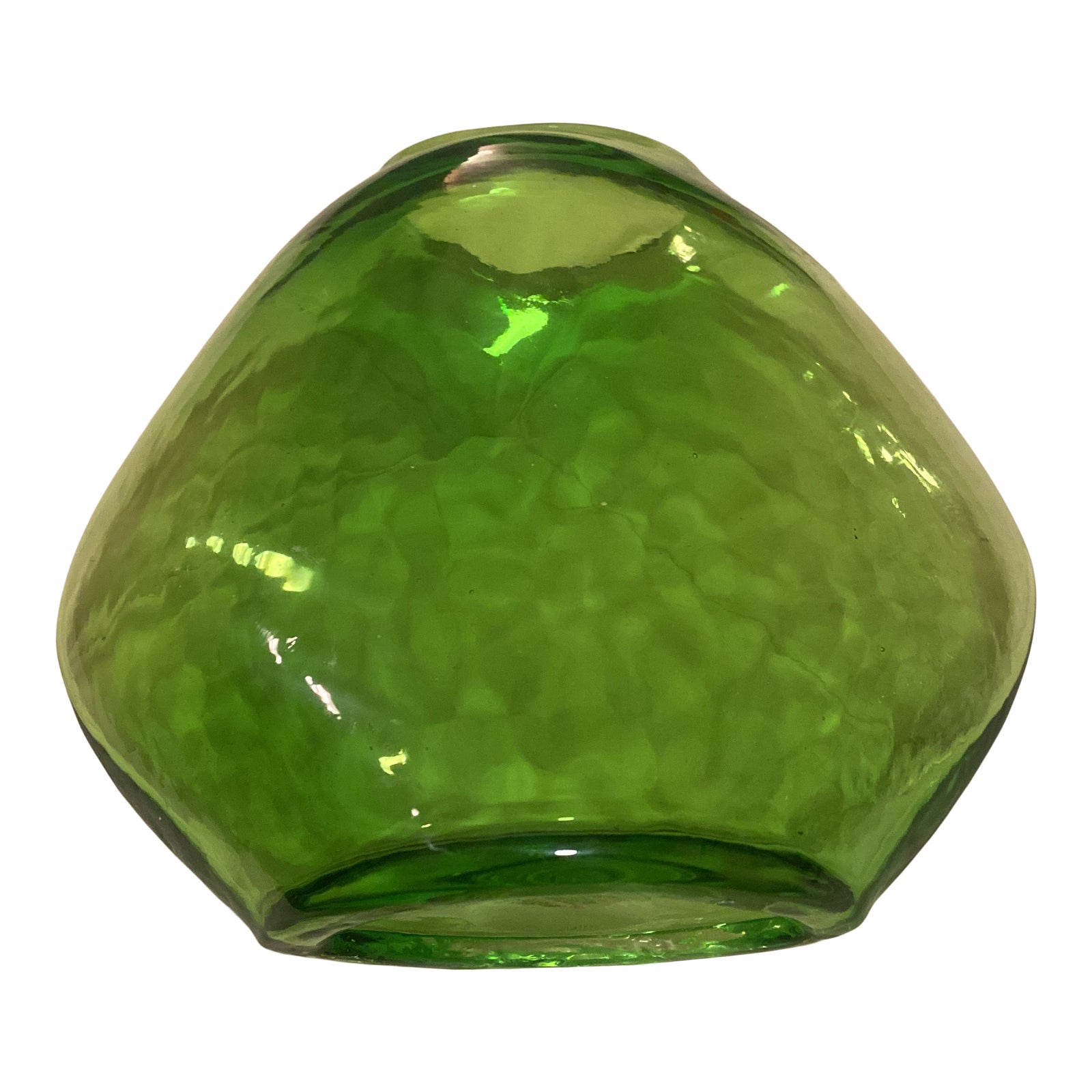 1970s Green Blown Glass Vase Chairish