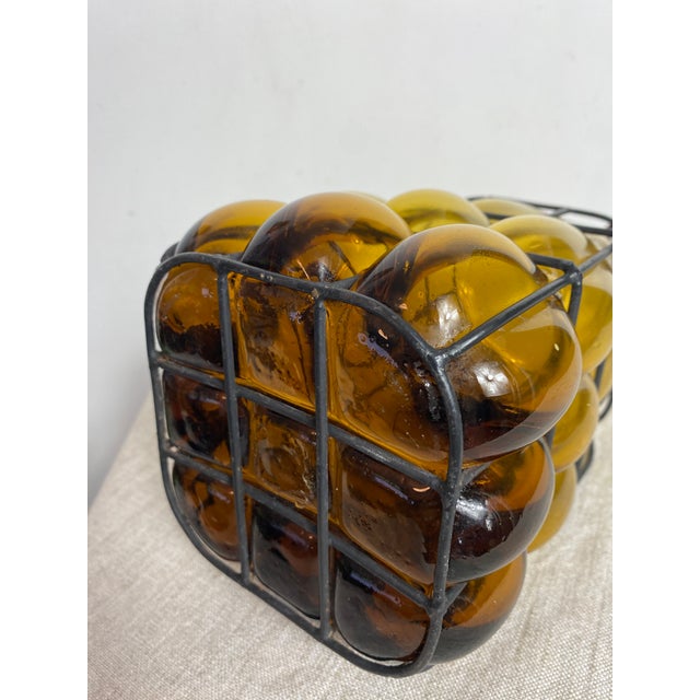 Glass Bottle Encased in Wrought Iron, 1930s For Sale - Image 11 of 15