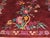 Art Deco 1920s Ruby Red Floral Antique Chinese Art Deco Rug 8' 8" X 11' 6" Handknotted Wool Carpet For Sale - Image 3 of 6