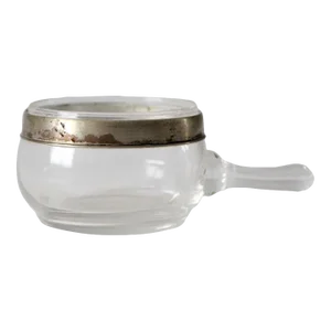 Vintage Silver Rimmed Glass Cup