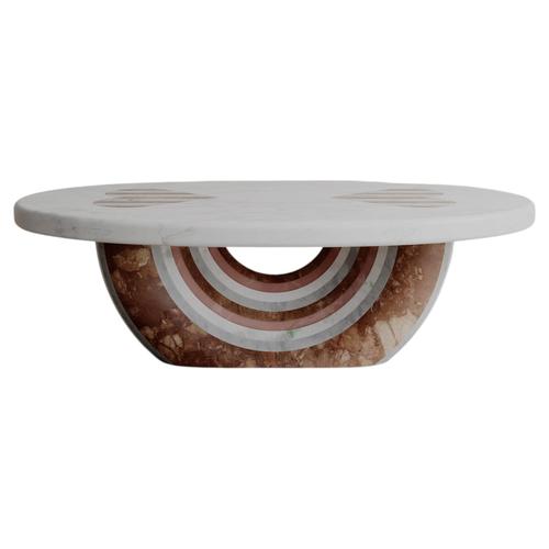 Heart Aïmi Coffee Table in Red Marble Stone by Esther Knopfler For Sale - Image 15 of 15