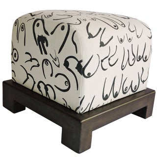 Boob Print Ottoman or Poof For Sale