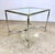 Maison Jansen Vintage Mid 20th Century Hollywood Regency Brass, Chrome & Glass Italian Side Tables—a Pair For Sale - Image 4 of 12