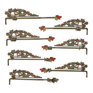 Early 20th Century Victorian Swing Arm Curtain Rods- Set of 7 For Sale
