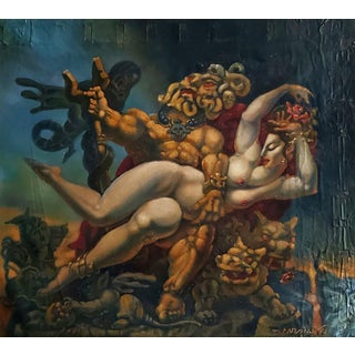 Oil Painting the Abduction of Proserpina Daniil Litvinov For Sale