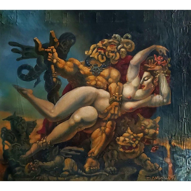 Oil Painting the Abduction of Proserpina Daniil Litvinov For Sale