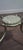 Almond Maitland Smith Style Round Stone & Beveled Glass Coffee Table W/Burnished Silver Legs For Sale - Image 8 of 11