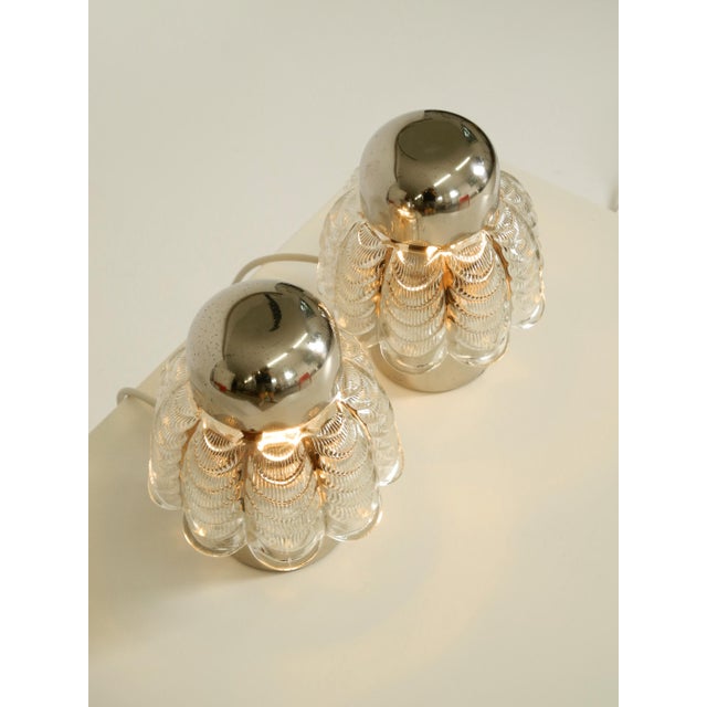Large Metal and Glass Table Lamps from Veb Narva Leuchtenbau, 1960s, Set of 2 For Sale - Image 10 of 18