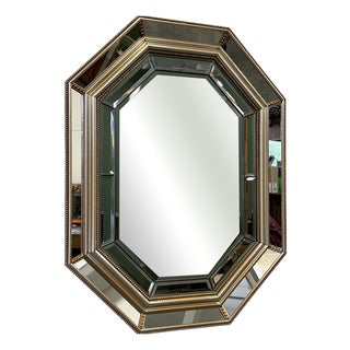 Neoclassical Octagonal Bevelled Mirror by De Knudt, Belgium, 1980s For Sale