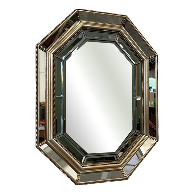 Neoclassical Octagonal Bevelled Mirror by De Knudt, Belgium, 1980s For Sale