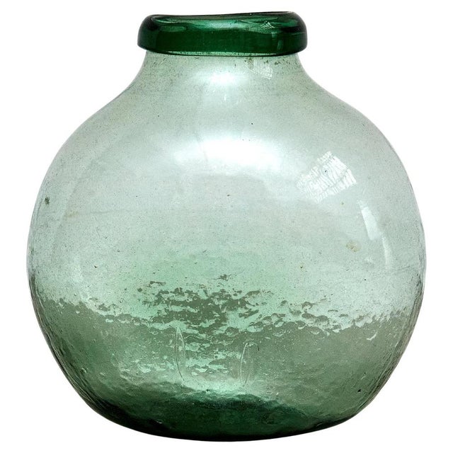 Early 20th Centry Spanish Glass Bottle Vase, 1940s For Sale - Image 9 of 9
