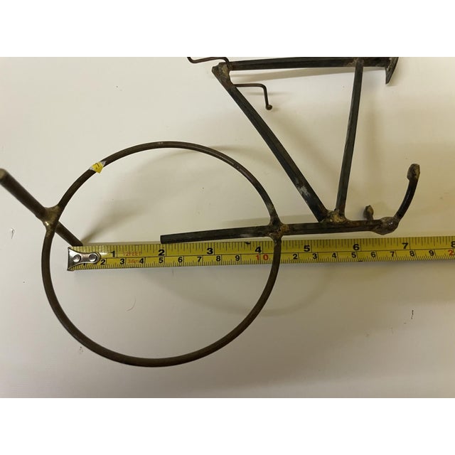 Late 20th Century Artist-Made Brutalist Metal Wire Bicycle Sculpture For Sale - Image 9 of 11