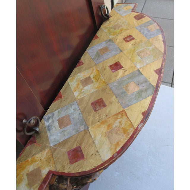 Gold Italian Gilt Carved Wood Wall Console Early 20th For Sale - Image 8 of 11