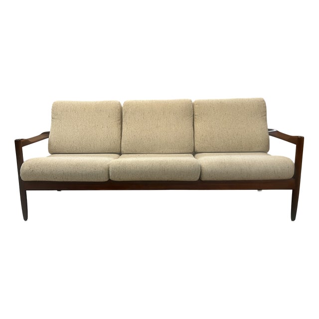 Sculptural Danish Sofa in the style of Arne Vodder & Grete Jalk, Denmark, 1960s For Sale