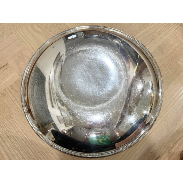 International Silver Vintage Large Silverplate Serving Tray For Sale - Image 4 of 5