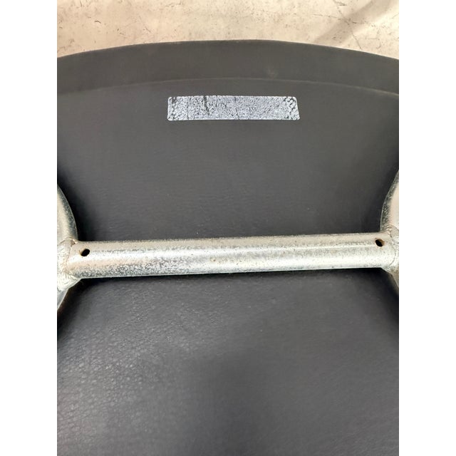 Hans Wegner Ox Chair Ottoman in Black Leather by Erik Jorgensen ex Will Ferrell For Sale In Palm Springs - Image 6 of 18