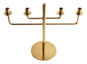 Scandinavian Modern Brass Candelabra by Hans-Agne Jakobsson, Markaryd, 1960s