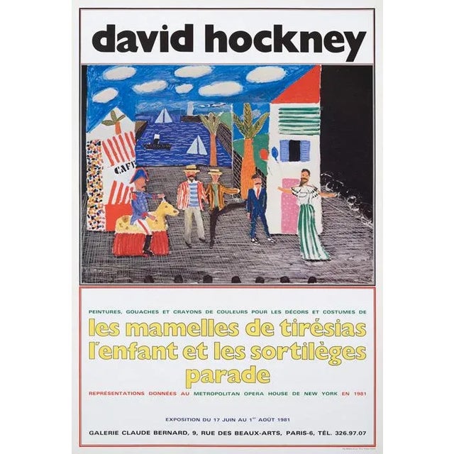 1981 David Hockney Exhibition Poster For Sale