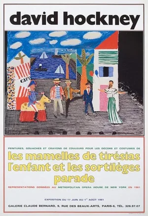 1981 David Hockney Exhibition Poster